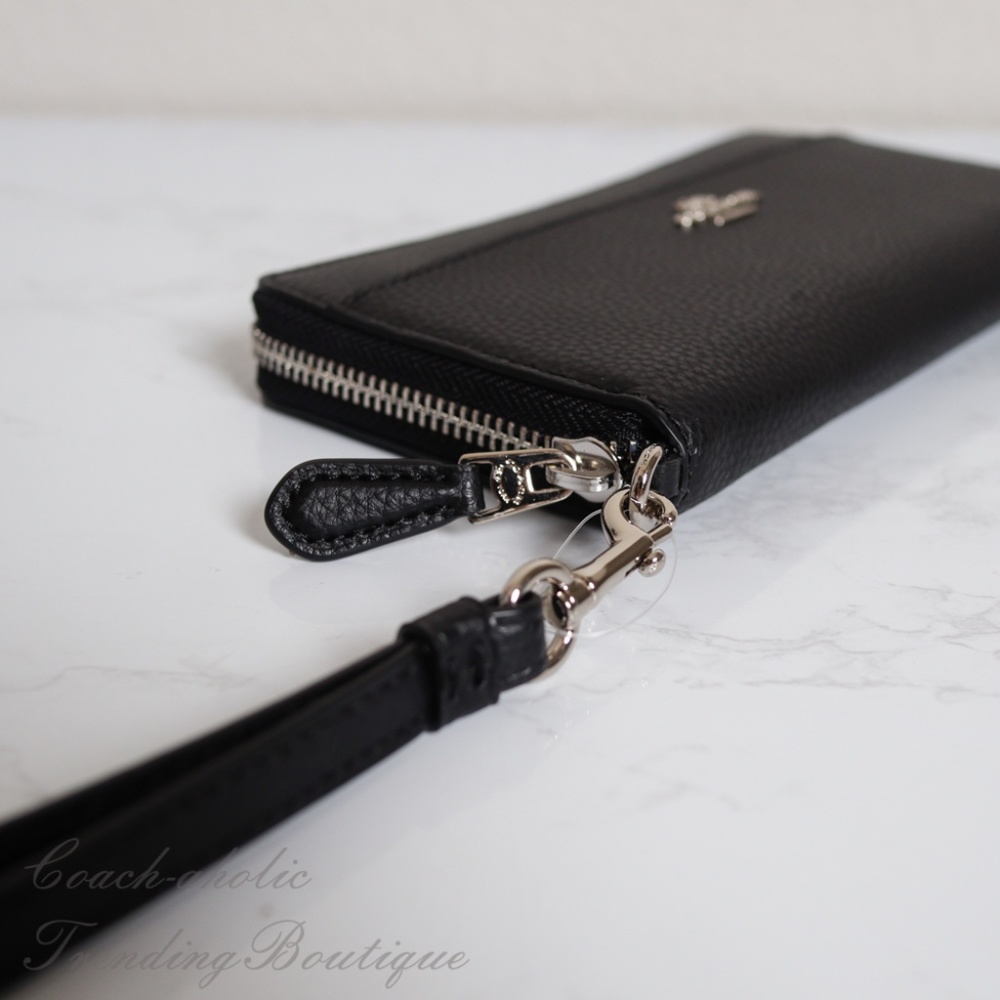 NWT Coach Leather Accordion Zip Wallet/Wristlet - Picture 4 of 8